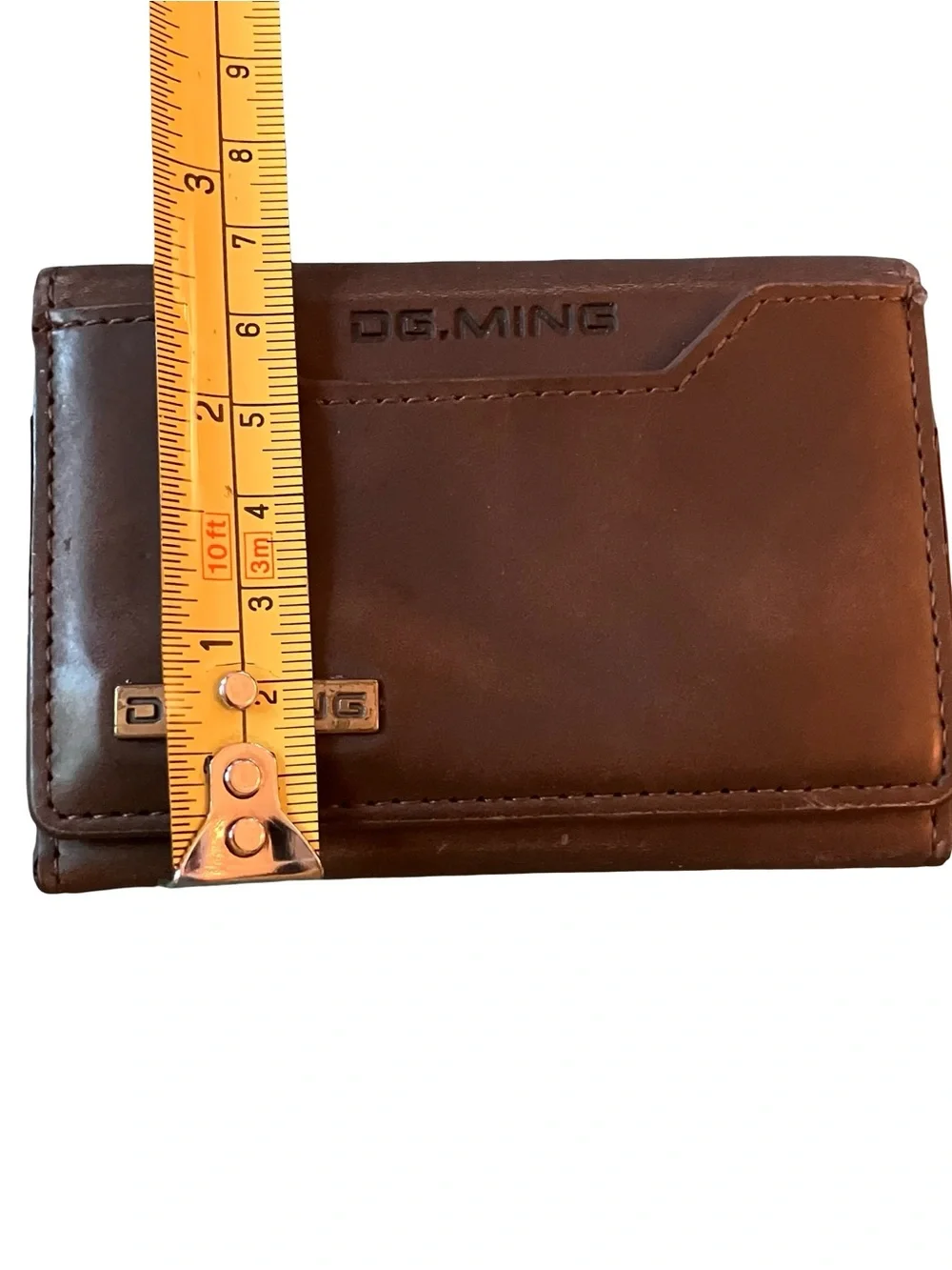 DG Ming Trifold Wallet Magnet Brown Attachment Replacement Compact Leather Like